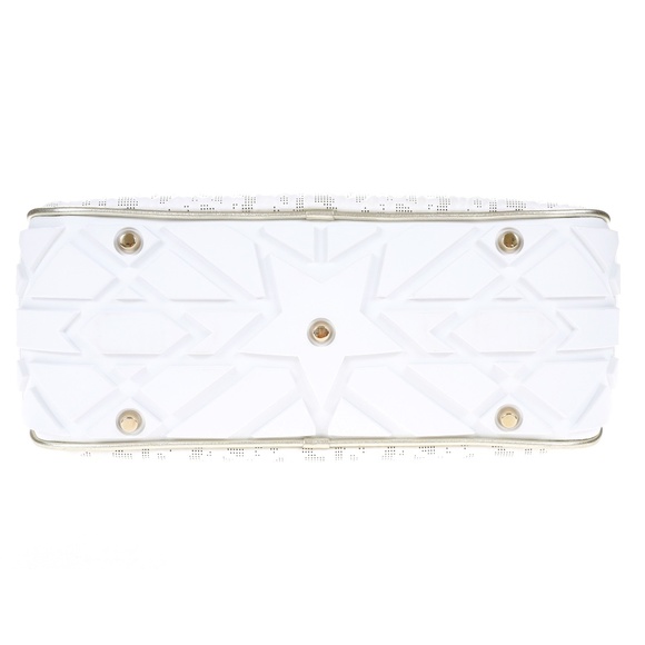 Dior Vibe Zip Bowling Bag - White with Gold Details NEW - Picture 6 of 11